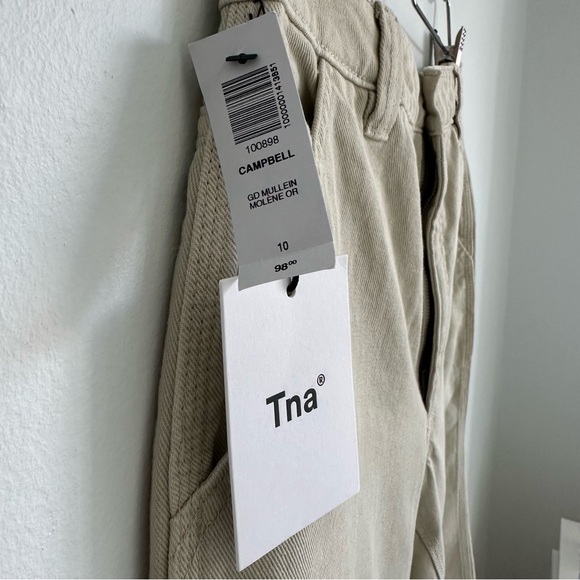 BNWT ARITZIA TNA Campbell Pant - High-Waisted Twill Pants, Size 10 - Picture 2 of 8